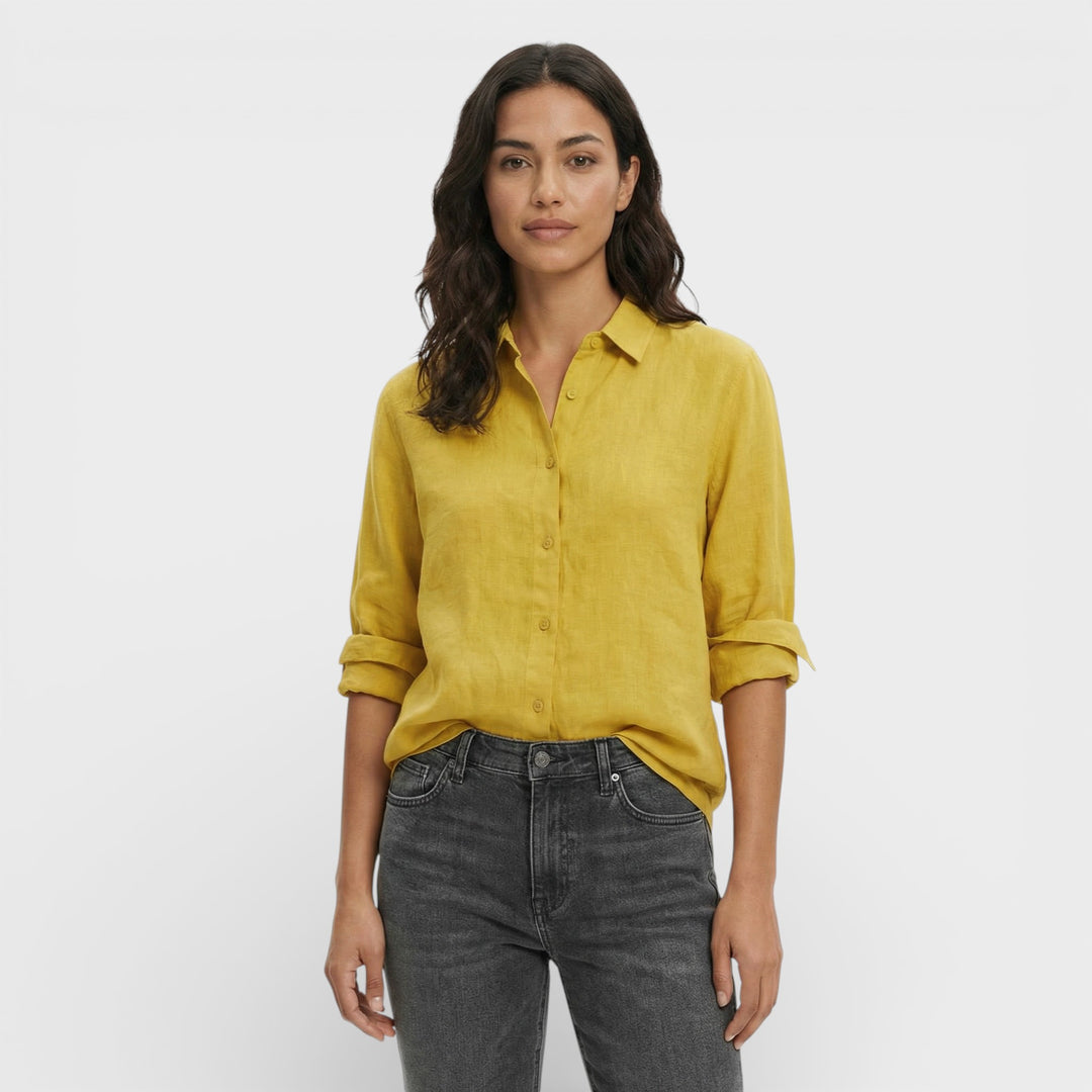 Camisa Lino Holgada Mujer Atemporal