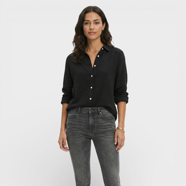 Camisa Lino Holgada Mujer Atemporal