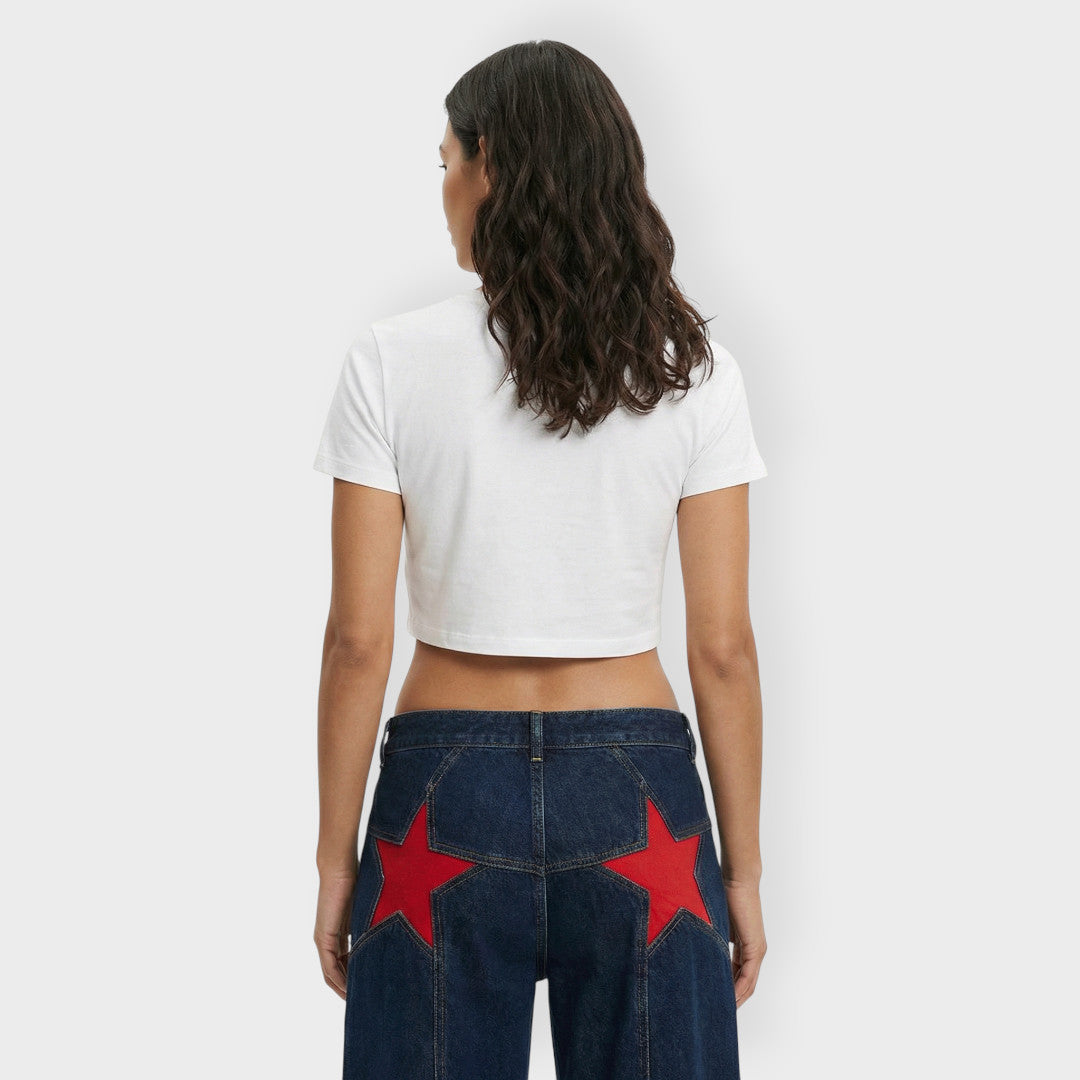 Vaqueros Cintura Baja Mujer Estrella