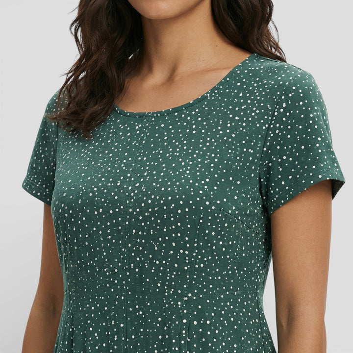 Vestido Mini Verde Floral Mujer