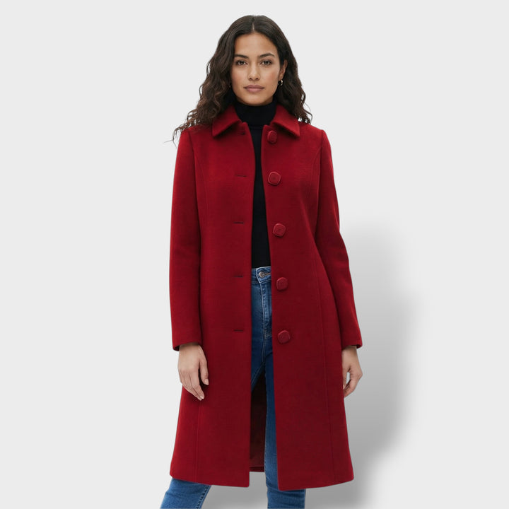 Abrigo Largo Mujer Botones Invierno