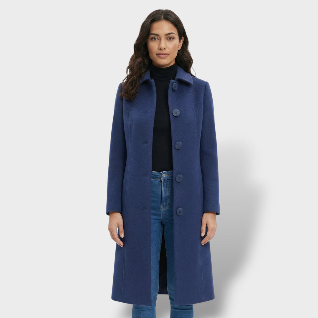 Abrigo Largo Mujer Botones Invierno