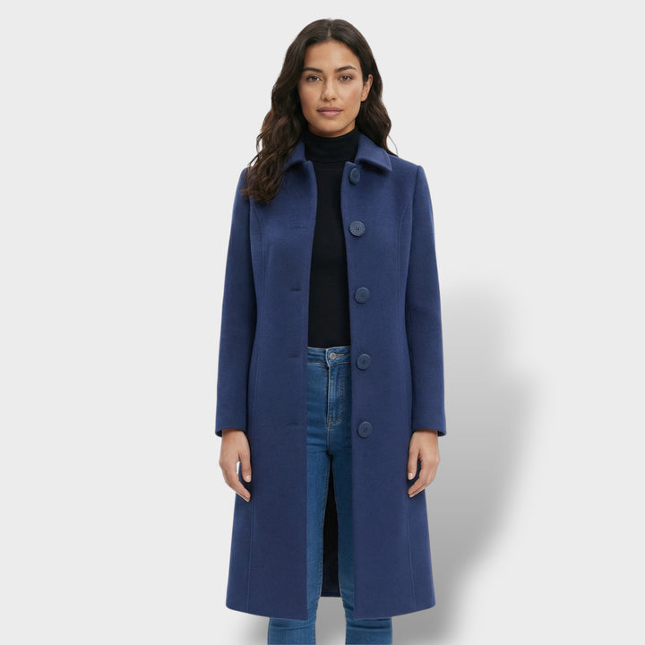 Abrigo Largo Mujer Botones Invierno