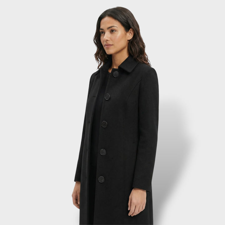 Abrigo Largo Mujer Botones Invierno