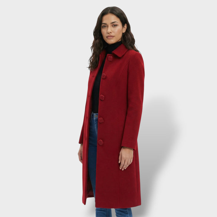 Abrigo Largo Mujer Botones Invierno