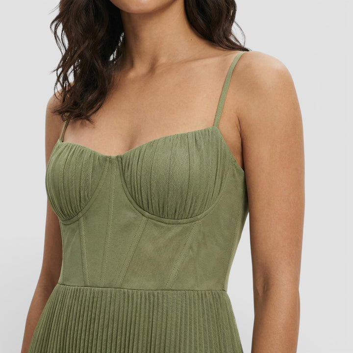 Vestido Midi Plisado Invitada