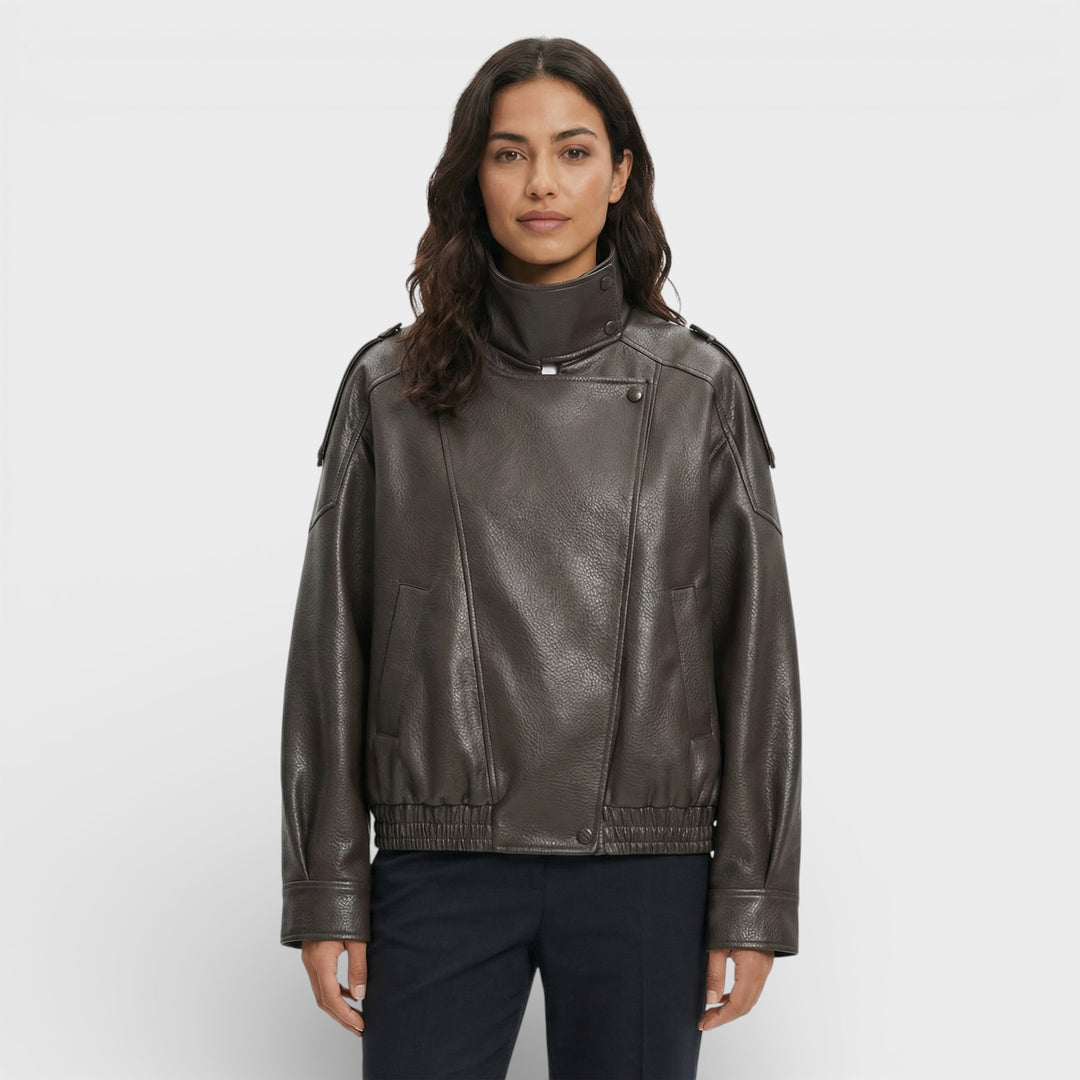 Chaqueta Moto Piel Sintética Mujer