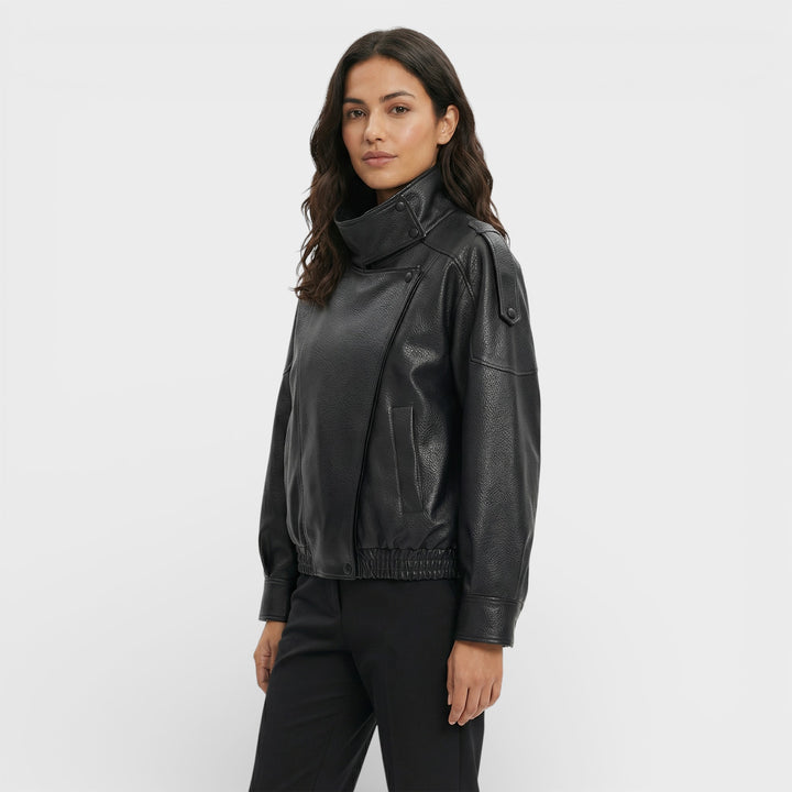 Chaqueta Moto Piel Sintética Mujer