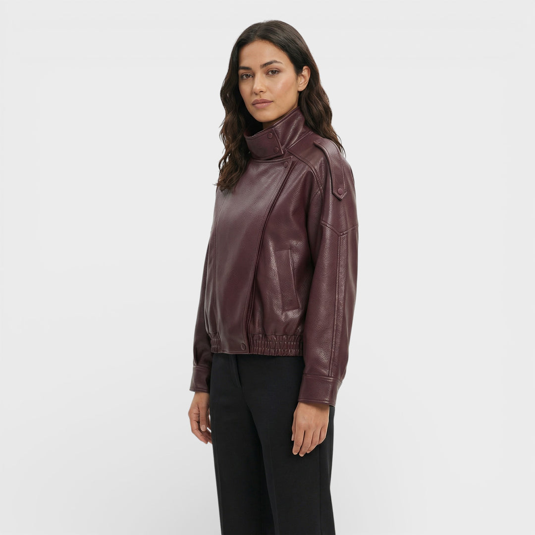 Chaqueta Moto Piel Sintética Mujer