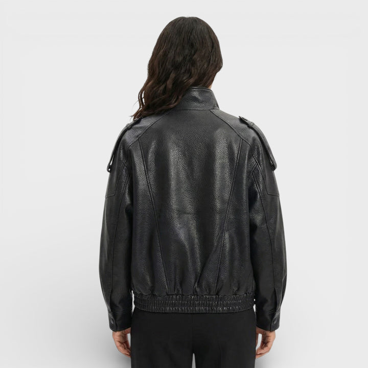 Chaqueta Moto Piel Sintética Mujer