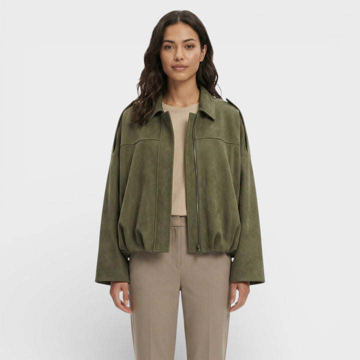 Chaqueta Bomber Vintage Mujer Elegante