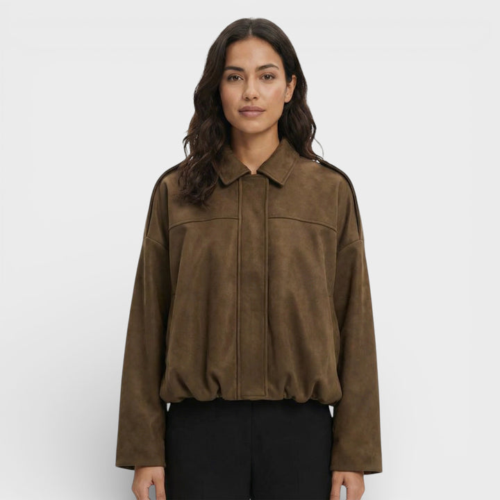 Chaqueta Bomber Vintage Mujer Elegante