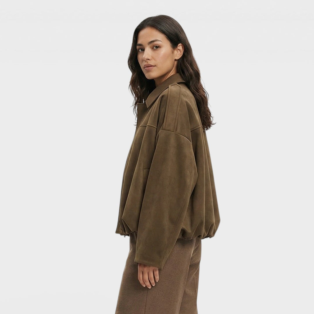 Chaqueta Bomber Vintage Mujer Elegante