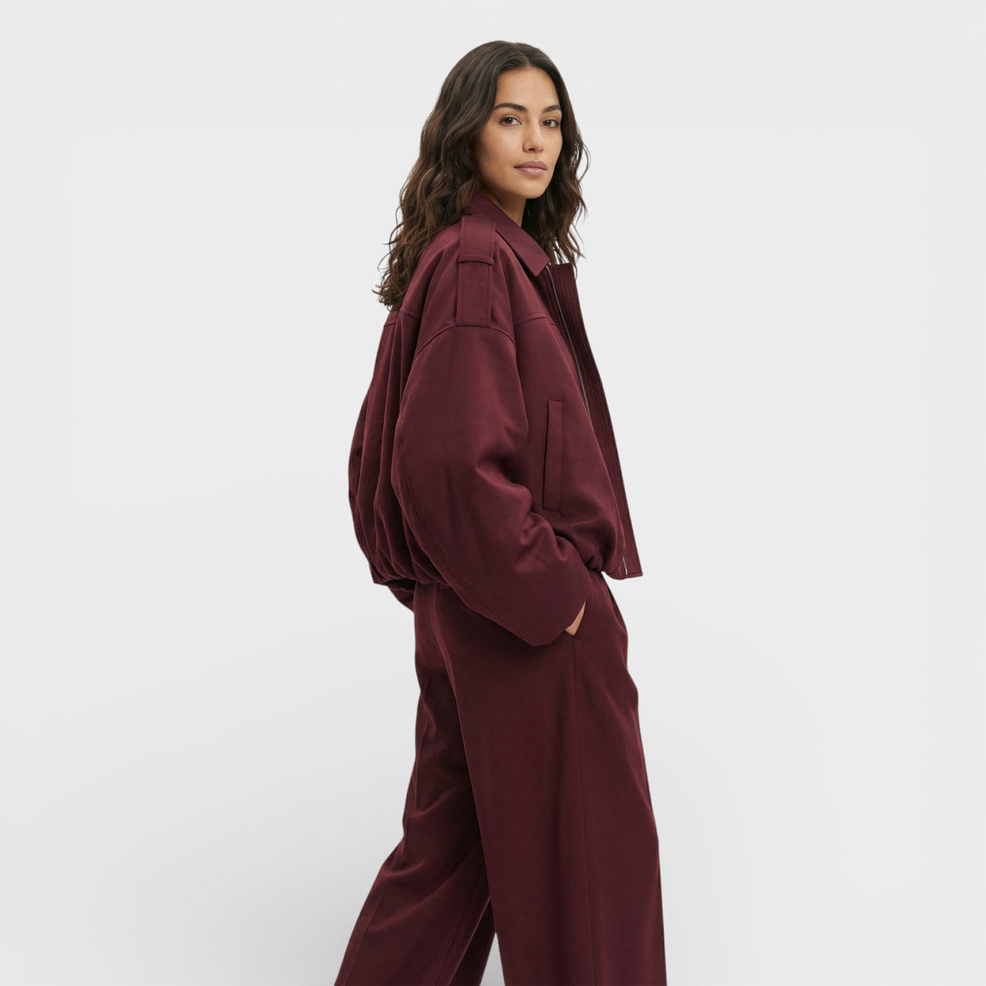 Chaqueta Bomber Vintage Mujer Elegante