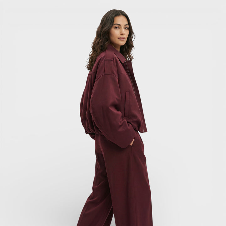 Chaqueta Bomber Vintage Mujer Elegante