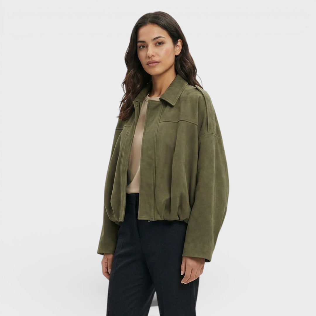 Chaqueta Bomber Vintage Mujer Elegante