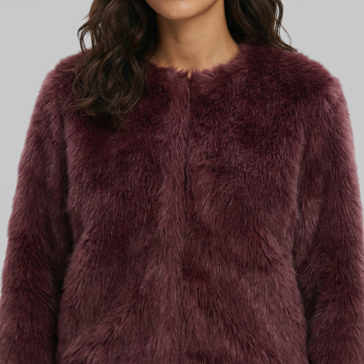 Chaqueta Corta de Piel Sintética Mujer