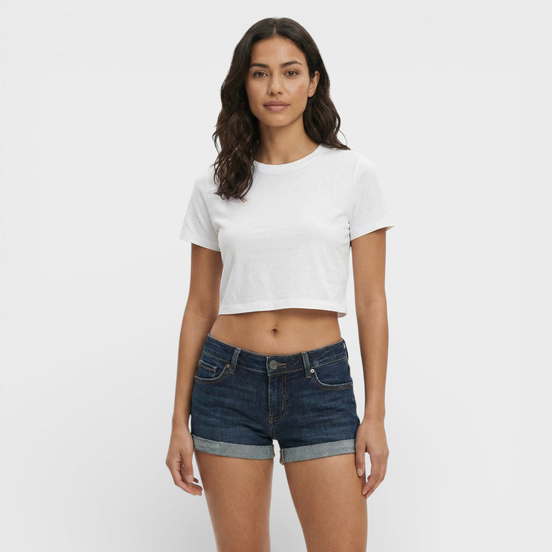 Pantalones Cortos Vaqueros Ajustados Mujer