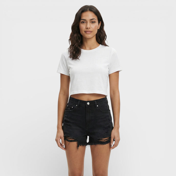 Pantalones Cortos Vaqueros Rasgados Mujer