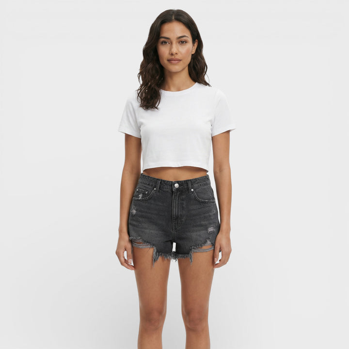 Pantalones Cortos Vaqueros Rasgados Mujer