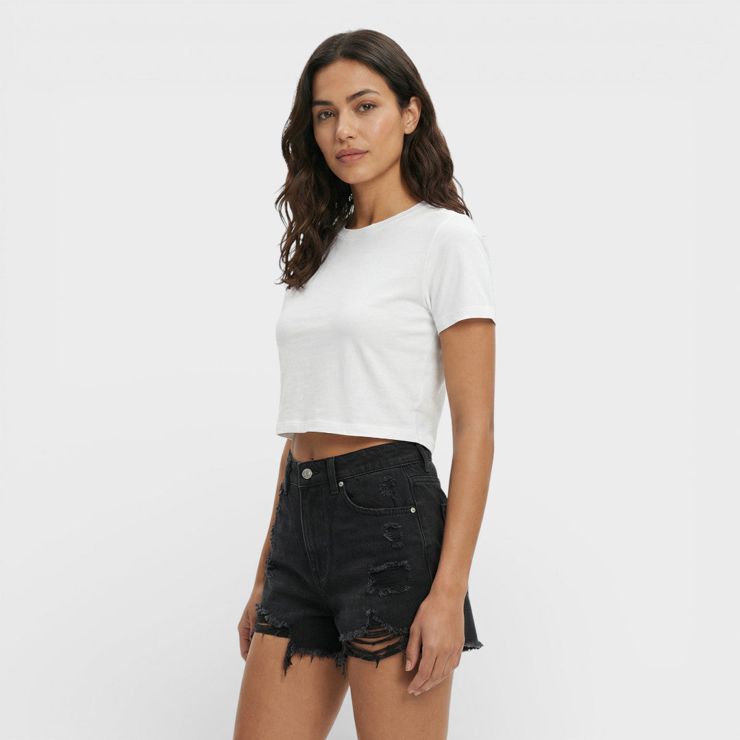 Pantalones Cortos Vaqueros Rasgados Mujer