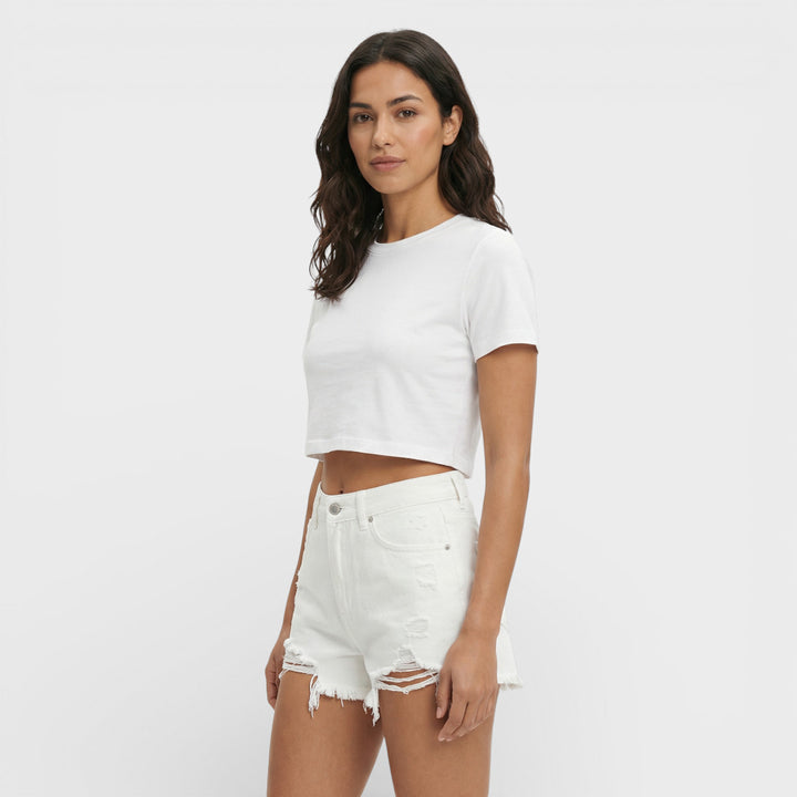 Pantalones Cortos Vaqueros Rasgados Mujer