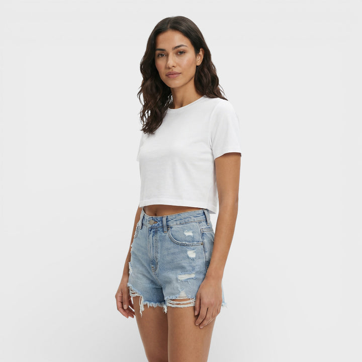 Pantalones Cortos Vaqueros Rasgados Mujer