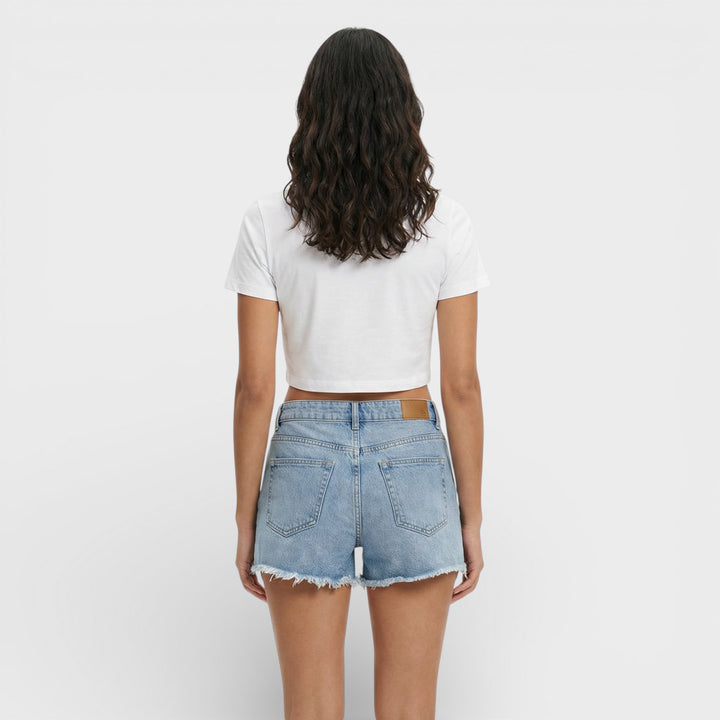 Pantalones Cortos Vaqueros Rasgados Mujer