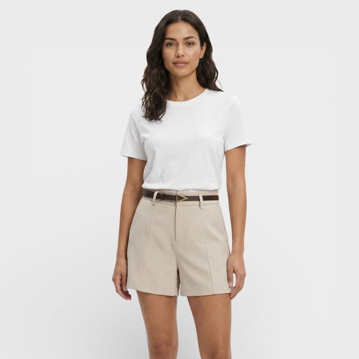 Shorts Mujer Tiro Alto Con Cinturón