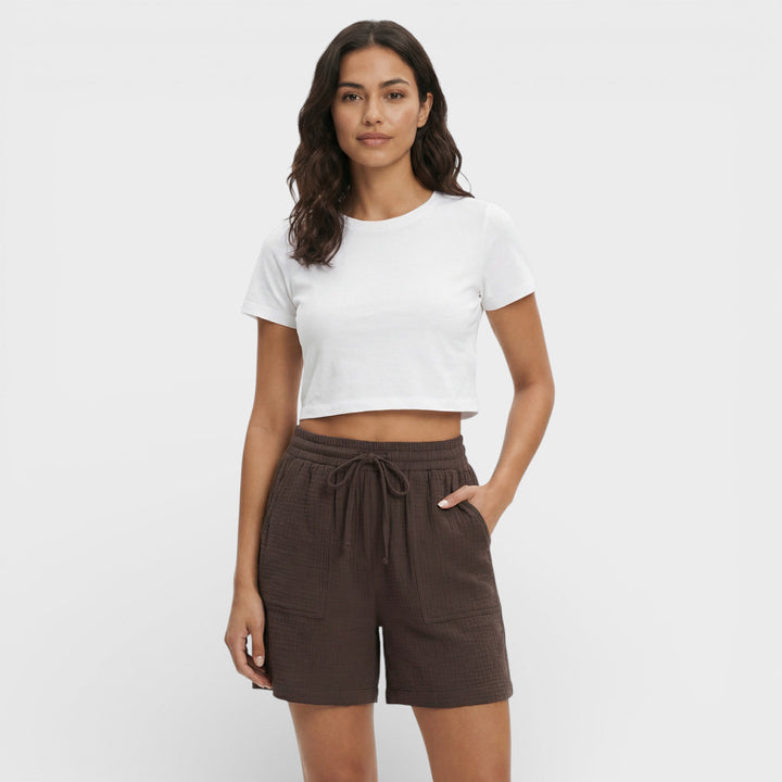 Shorts Mujer Tiro Alto Holgados