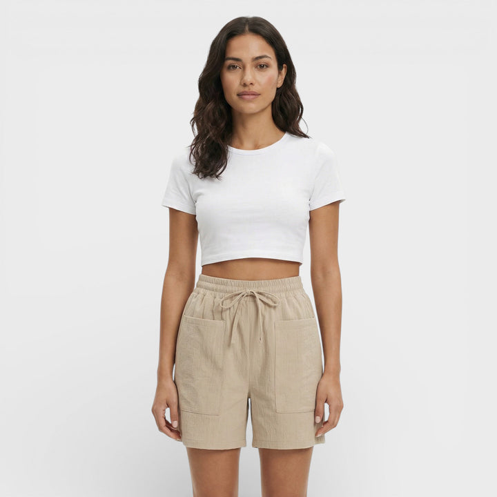 Shorts Mujer Tiro Alto Holgados