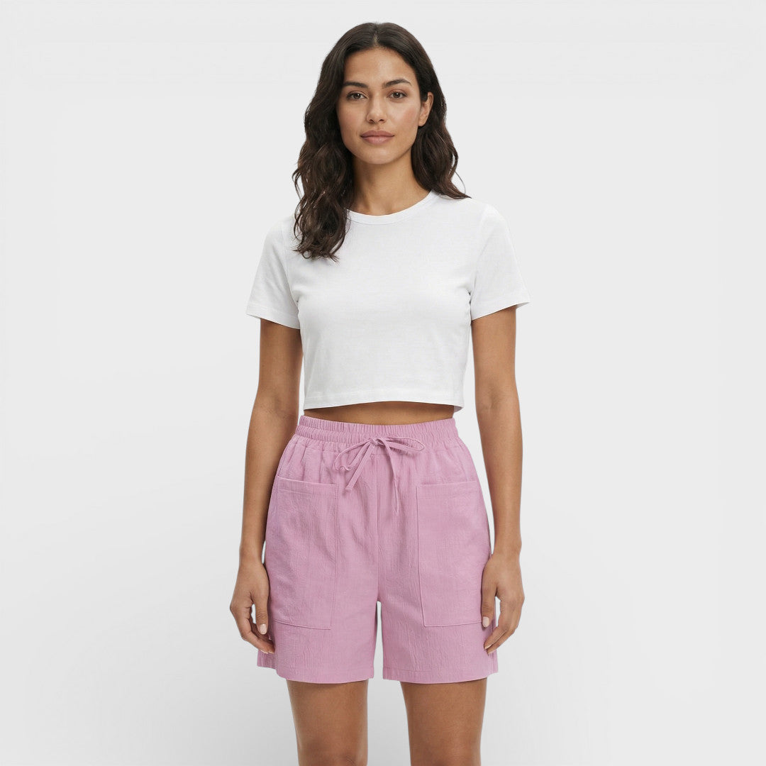 Shorts Mujer Tiro Alto Holgados