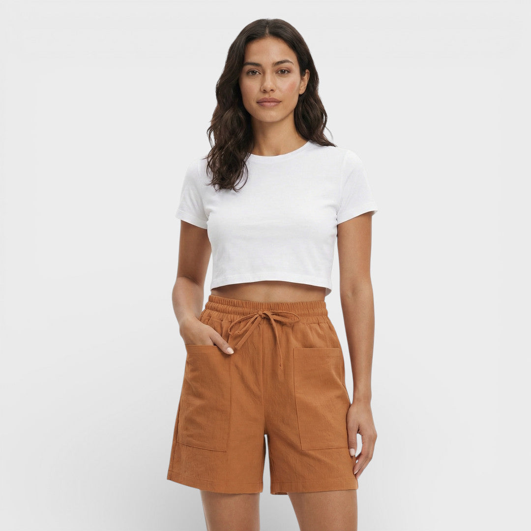 Shorts Mujer Tiro Alto Holgados