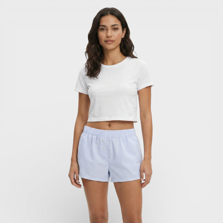 Pantalones Cortos Rayas Cintura Elástica