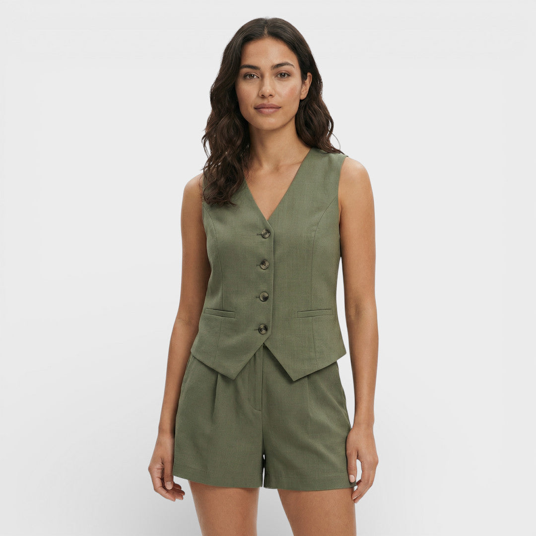 Conjunto Chaleco Y Shorts Mujer