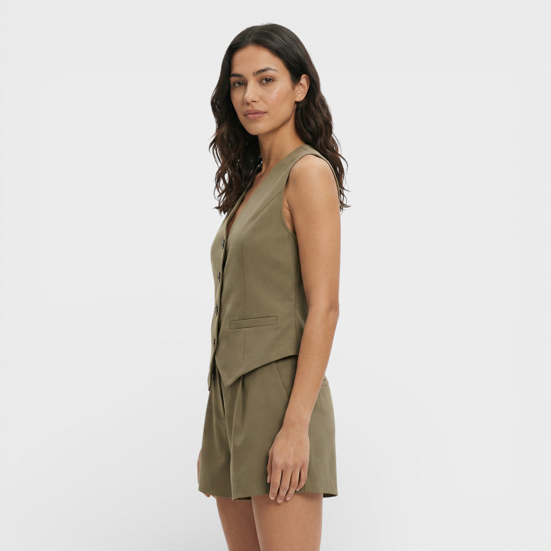 Conjunto Chaleco Y Shorts Mujer