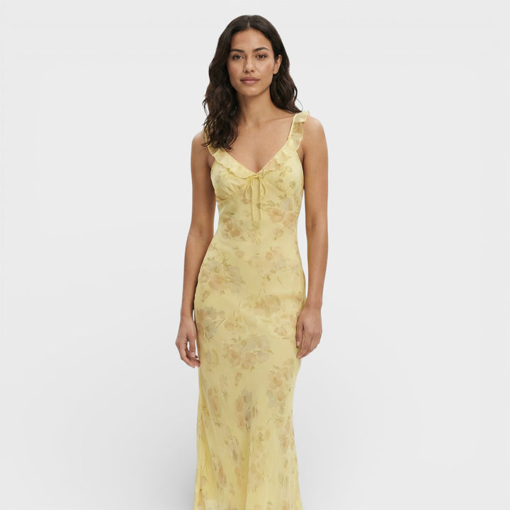 Vestido Maxi Floral Espalda Abierta