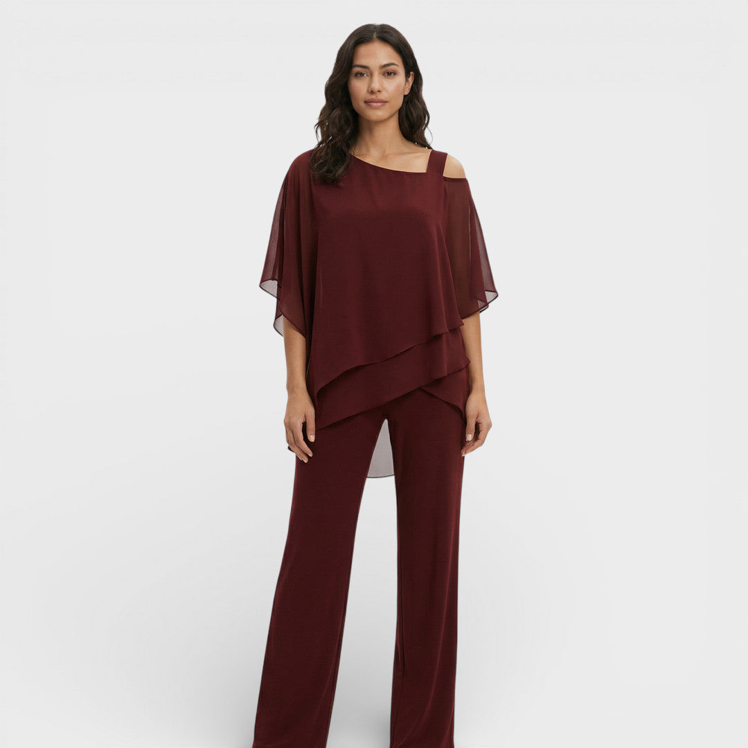 Conjunto Elegante Blusa Y Pantalón