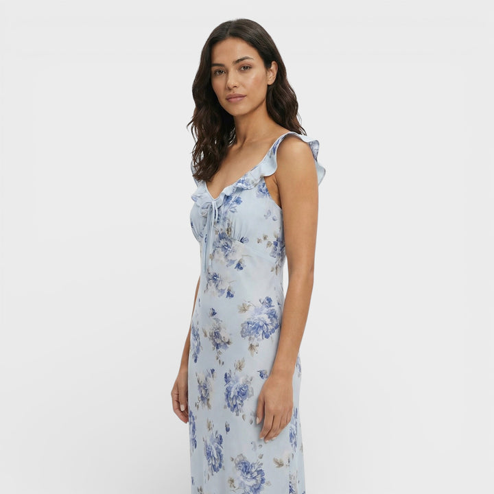 Vestido Maxi Floral Espalda Abierta