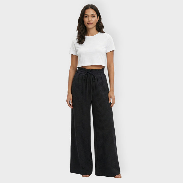 Pantalones Anchos Mujer Cintura Elástica