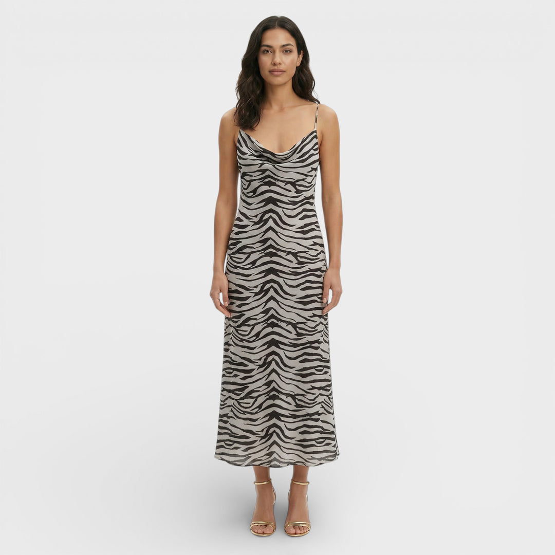 Vestido Midi Leopardo Espalda Abierta