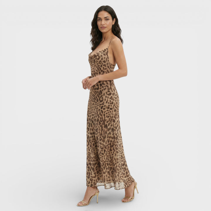 Vestido Midi Leopardo Espalda Abierta