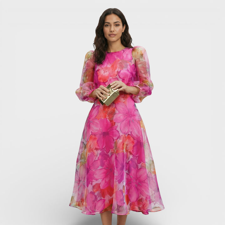 Vestido Midi Floral Invitada Boda