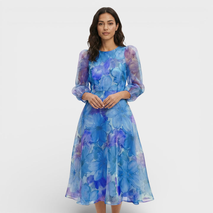 Vestido Midi Floral Invitada Boda