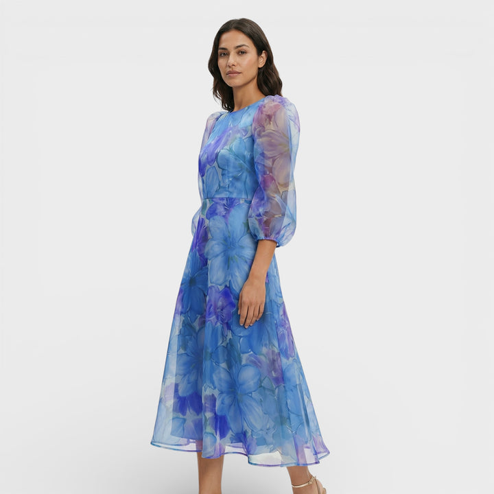 Vestido Midi Floral Invitada Boda