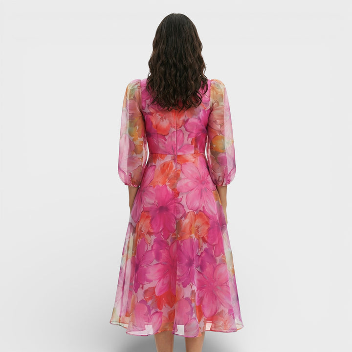 Vestido Midi Floral Invitada Boda