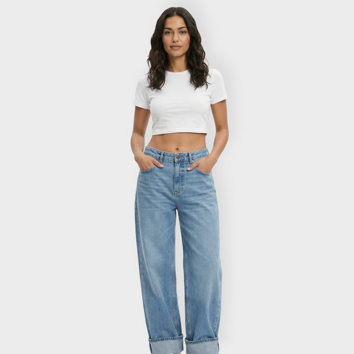 Vaqueros Cintura Baja Mujer Estrella