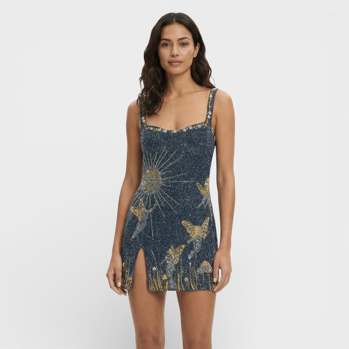 Vestido Mini Brillante Fiesta Mujer