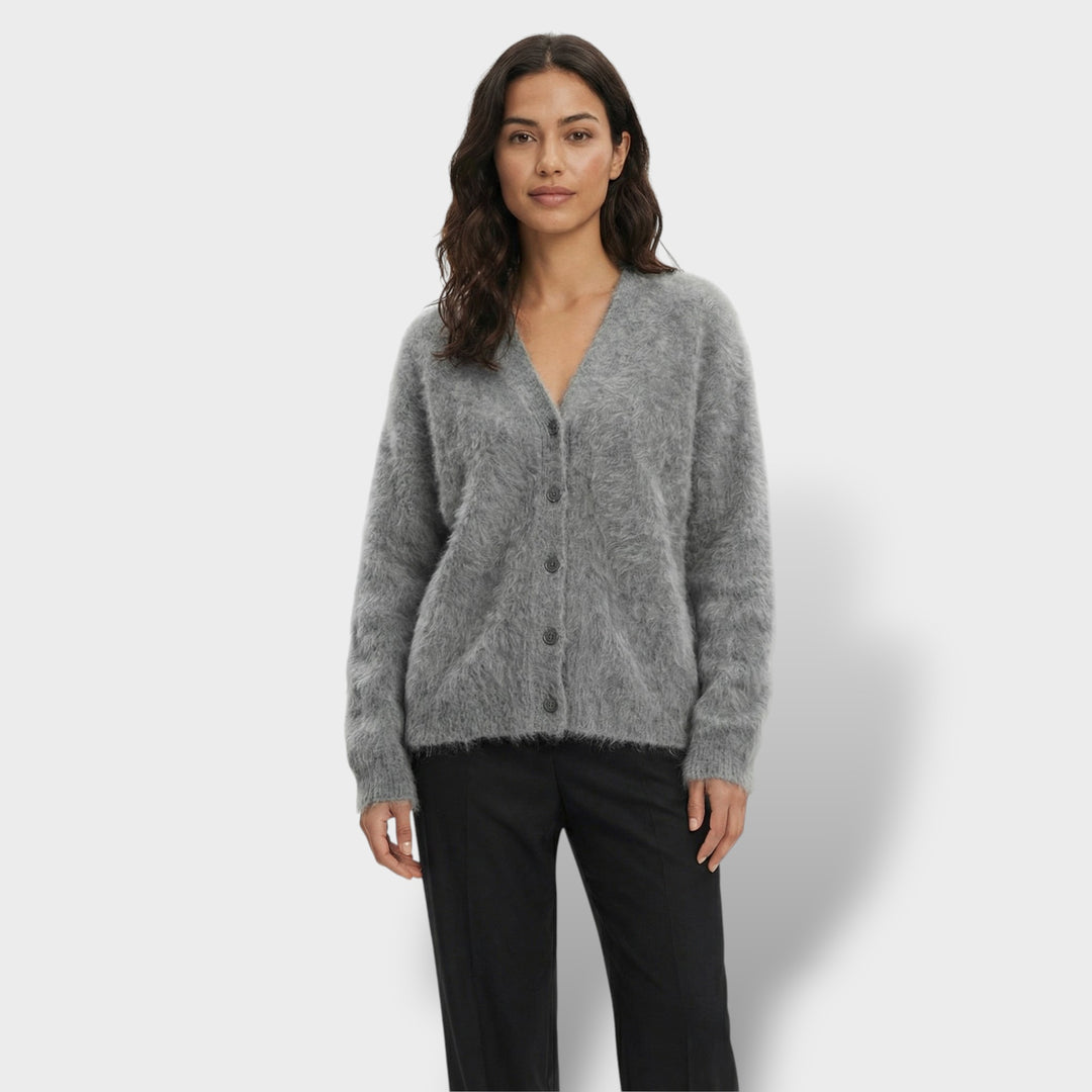 Cárdigan Oversize Cuello En V Botones