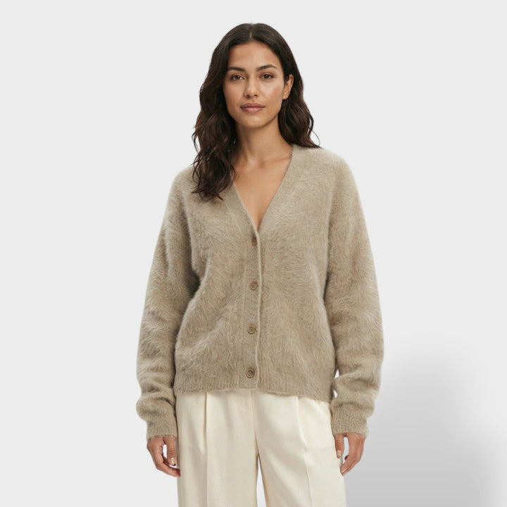 Cárdigan Oversize Cuello En V Botones